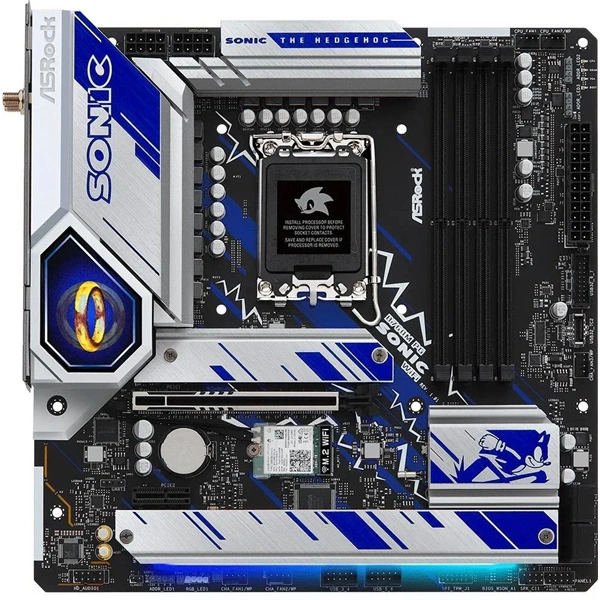 Asrock B760M Phantom Gaming Sonic WiFi desktop alaplap microATX
