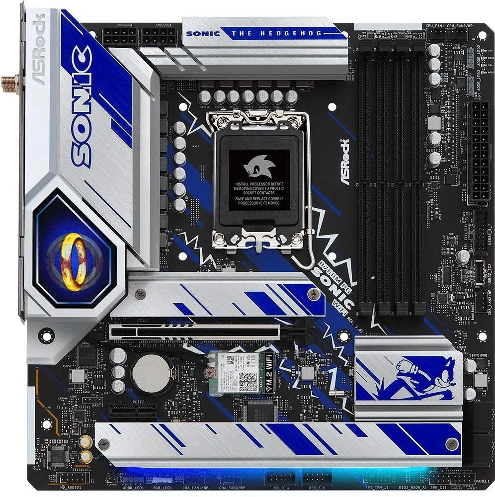 Asrock B760M Phantom Gaming Sonic WiFi desktop alaplap microATX