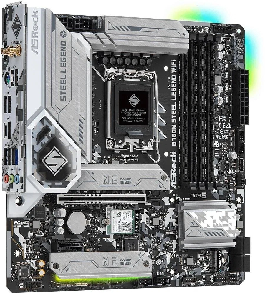 Asrock B760M STEEL LEGEND WIFI desktop alaplap microATX