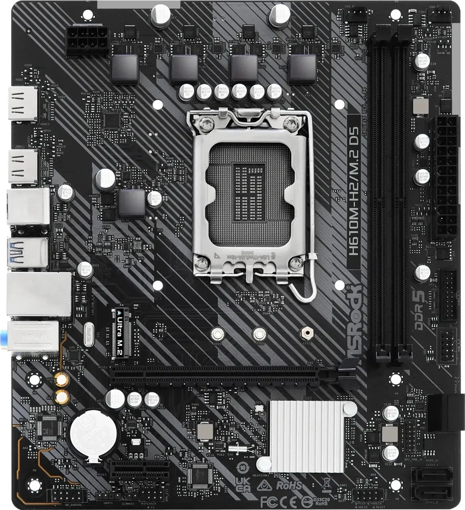 Asrock H610M-H2/M.2 D5 Intel H610 LGA1700 mATX alaplap