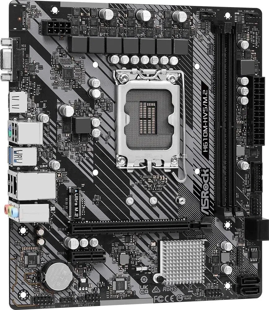 Asrock H610M-HVS desktop alaplap microATX