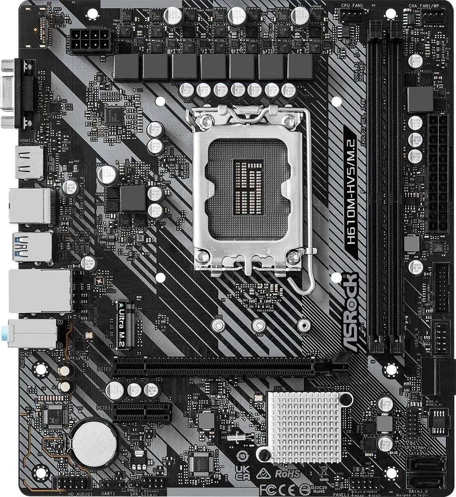 Asrock H610M-HVS desktop alaplap microATX