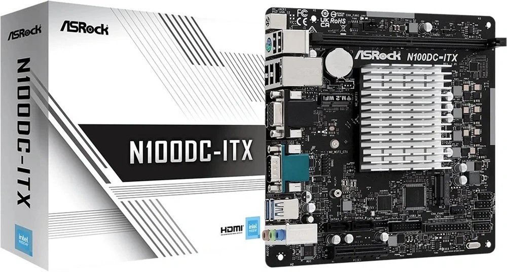 Asrock N100DC Intel 1264 Mini-ITX alaplap