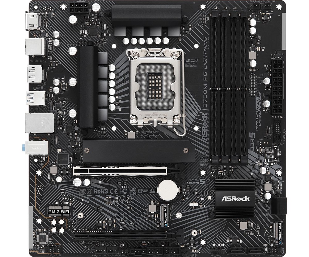 Asrock PG LIGHTNING Intel B760M LGA1700 mATX alaplap