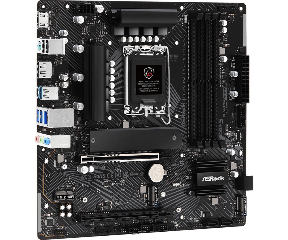 Asrock PG LIGHTNING Intel B760M LGA1700 mATX alaplap