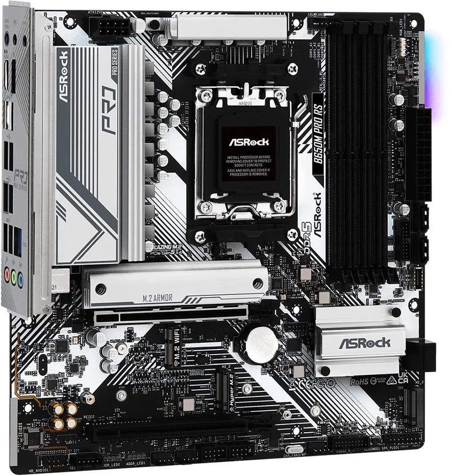 Asrock PRO RS Wi-Fi AMD B650M AM5 mATX alaplap