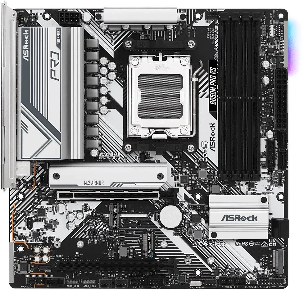 Asrock PRO RS Wi-Fi AMD B650M AM5 mATX alaplap