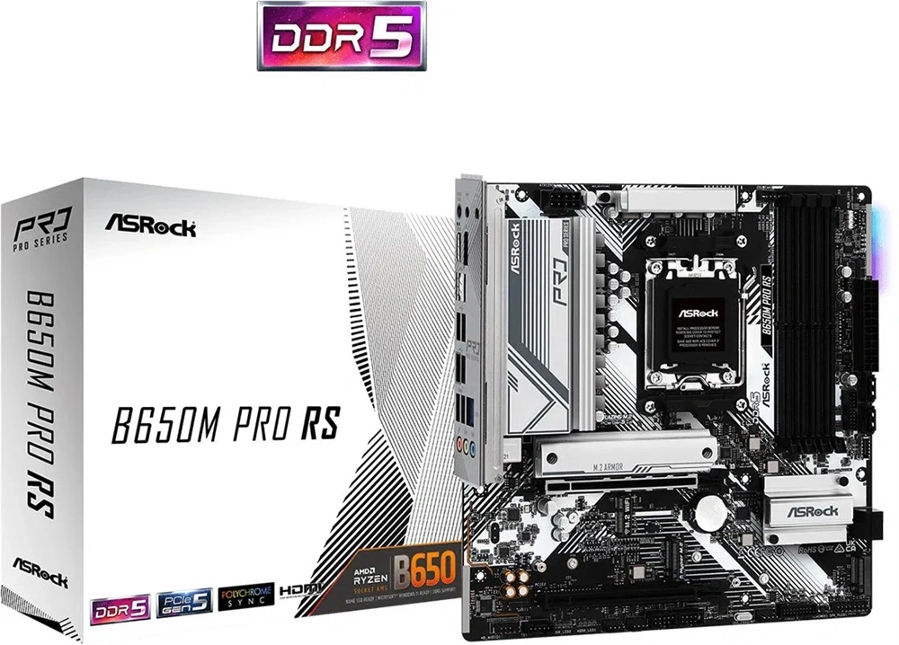 Asrock PRO RS Wi-Fi AMD B650M AM5 mATX alaplap