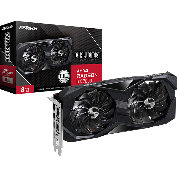Asrock RX 7600 Challenger AMD 8GB DDR6 PCI-Ex16x videókártya