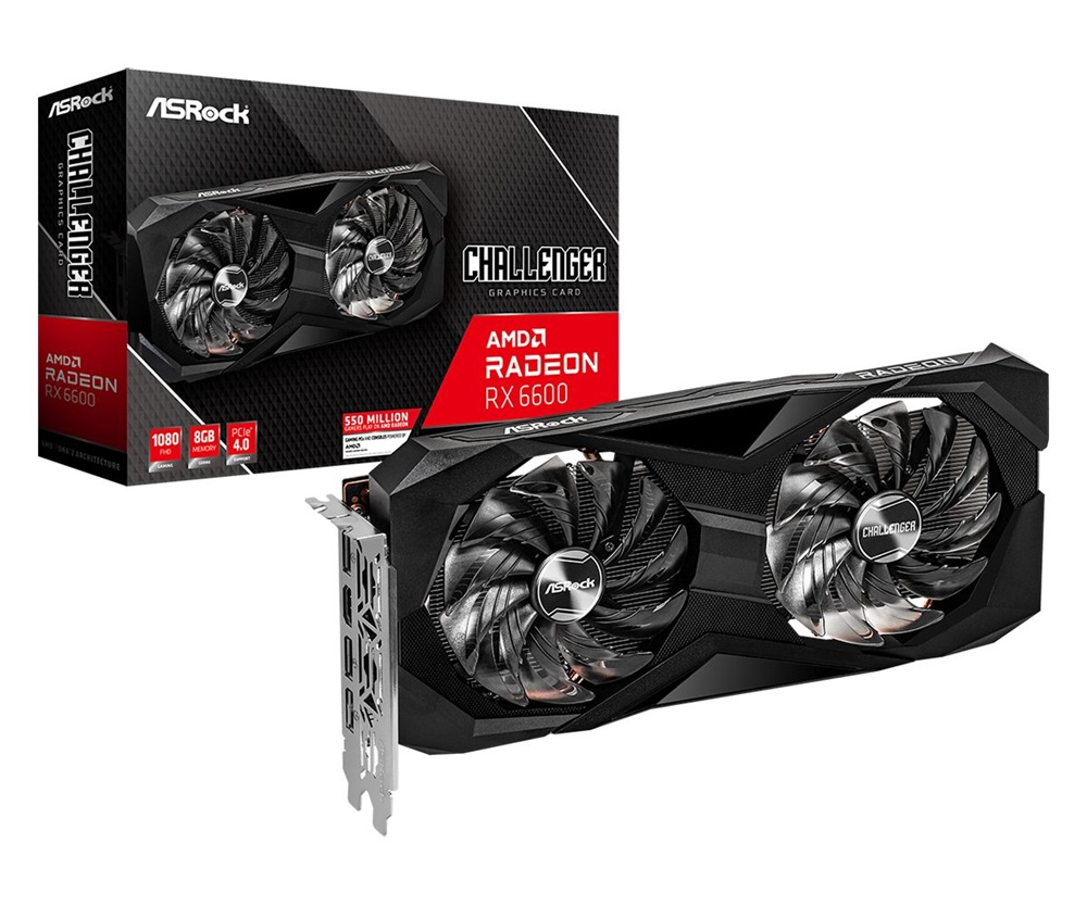 Asrock Radeon RX 6600 Challenger D 8GB GDDR6 128-bit grafikus kártya