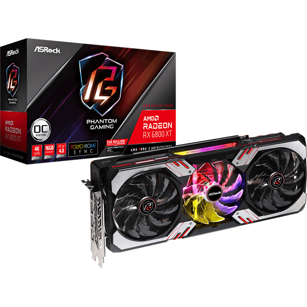 Asrock Radeon RX 6800 XT Phantom Gaming OC 16GB GDDR6 256-bit grafikus kártya