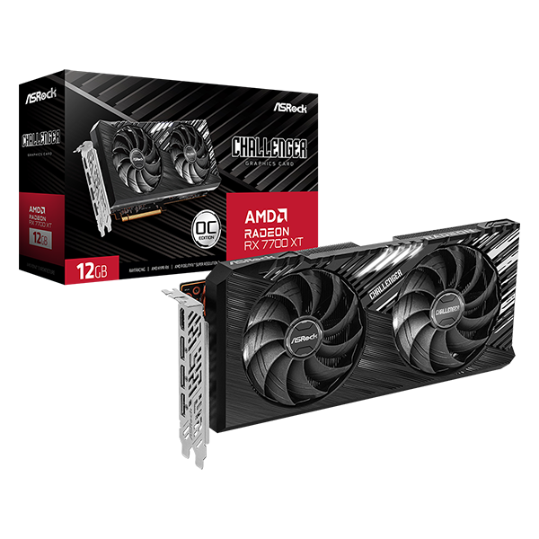 Asrock Radeon RX 7700 XT Challenger OC 12GB GDDR6 192-bit grafikus kártya