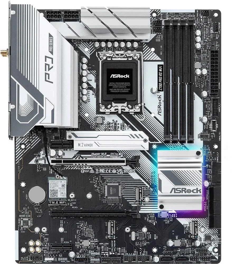 Asrock Z790 PRO RS WIFI desktop alaplap ATX