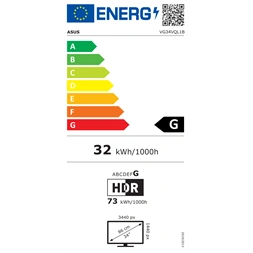 Asus 34" VG34VQL1B WQHD 165Hz HDMI/DP ívelt kijelzős monitor