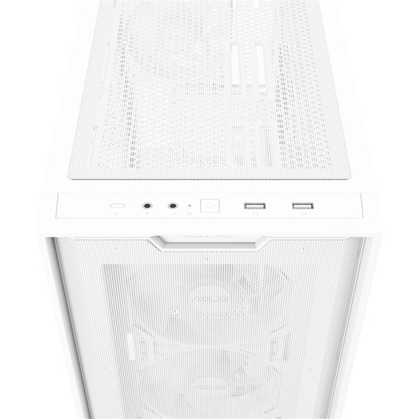 Asus A21 PLUS fehér (táp nélküli) ablakos ARGB mATX ház