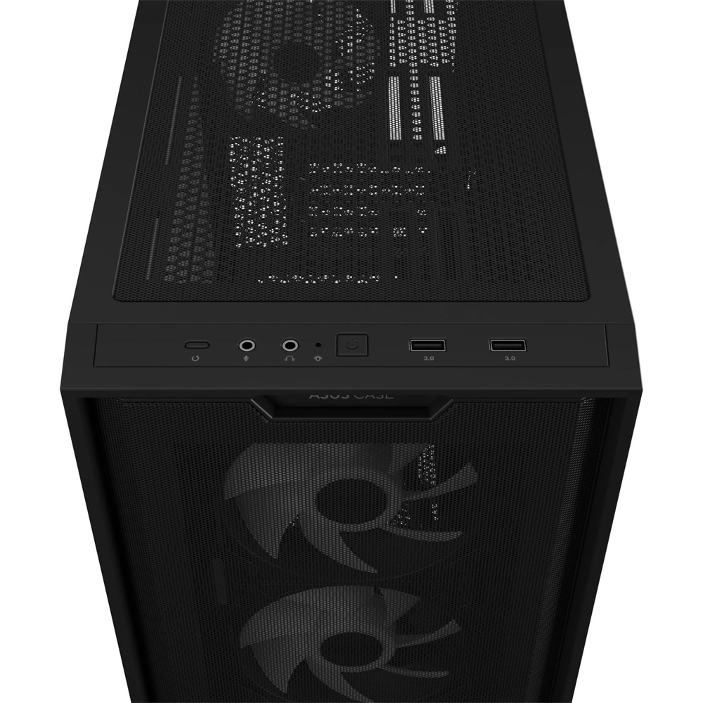 Asus A21 PLUS fekete (táp nélküli) ablakos ARGB mATX ház