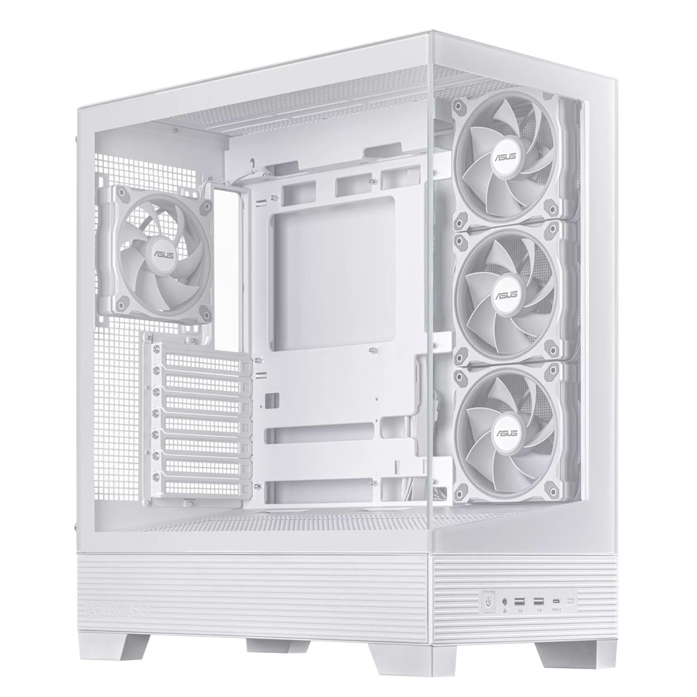 Asus A31 PLUS fehér (táp nélküli) ablakos ARGB ATX ház