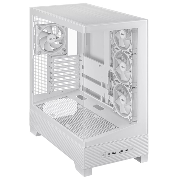 Asus A31 PLUS fehér (táp nélküli) ablakos ARGB ATX ház