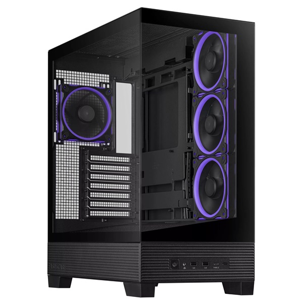 Asus A31 PLUS fekete (táp nélküli) ablakos ARGB ATX ház