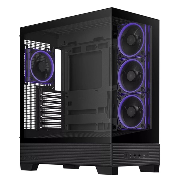 Asus A31 PLUS fekete (táp nélküli) ablakos ARGB ATX ház