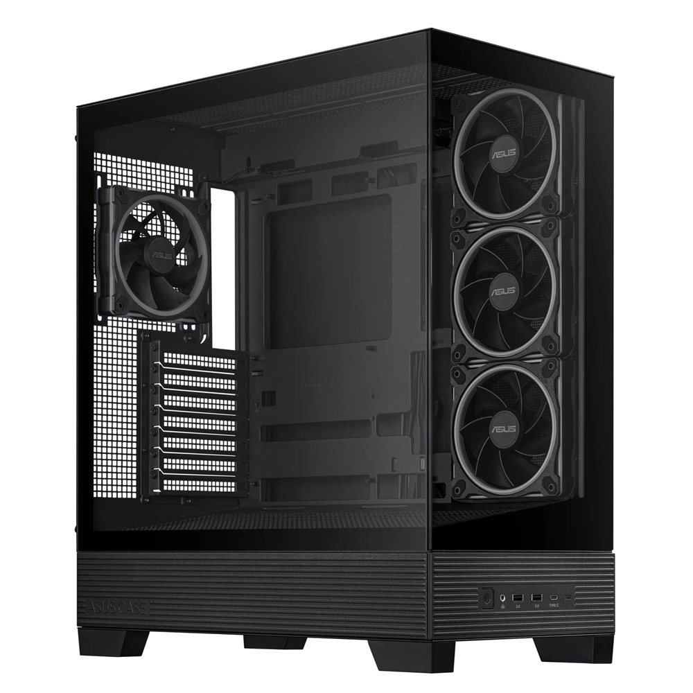 Asus A31 PLUS fekete (táp nélküli) ablakos ARGB ATX ház