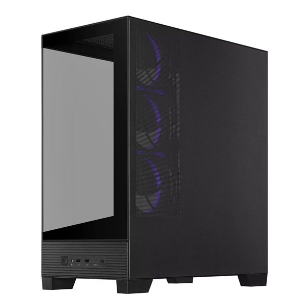 Asus A31 PLUS fekete (táp nélküli) ablakos ARGB ATX ház