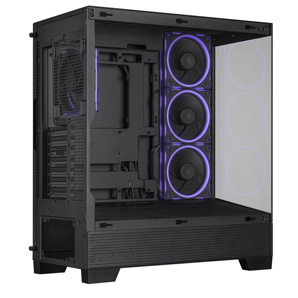 Asus A31 PLUS fekete (táp nélküli) ablakos ARGB ATX ház