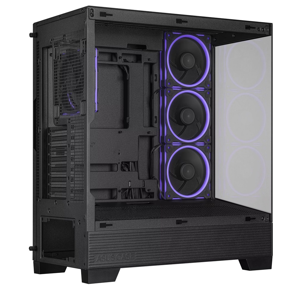 Asus A31 PLUS fekete (táp nélküli) ablakos ARGB ATX ház
