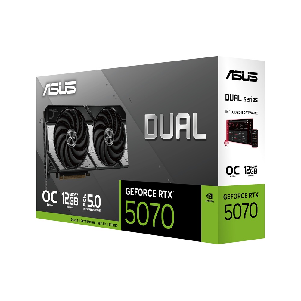 Asus Dual GeForce RTX 5070 OC Edition nVidia 12GB GDDR7 192bit PCIe videókártya
