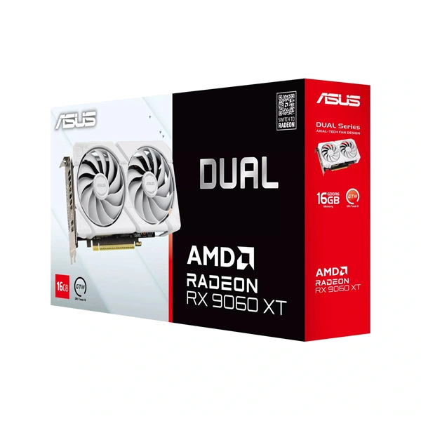 Asus Dual Radeon RX 9060 XT White Edition AMD 16GB GDDR6 128bit PCIe videókártya