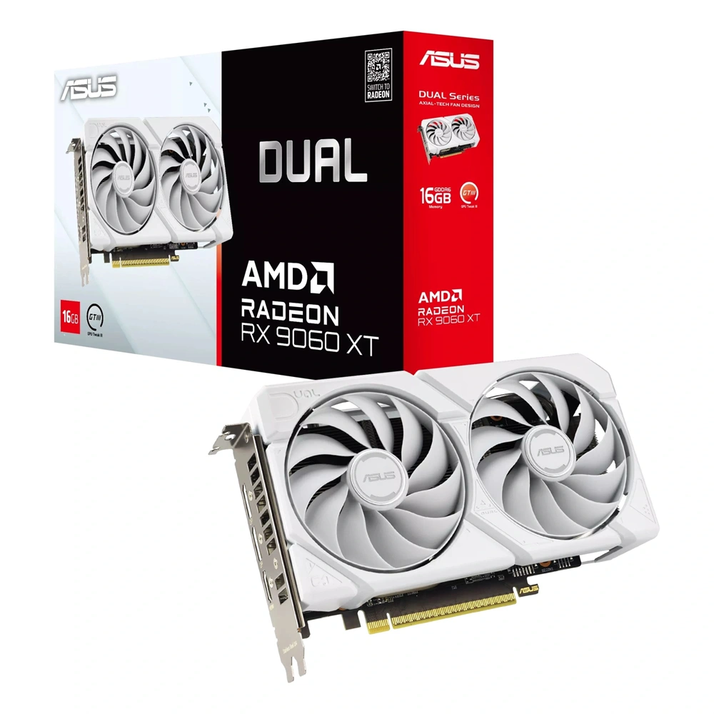 Asus Dual Radeon RX 9060 XT White Edition AMD 16GB GDDR6 128bit PCIe videókártya