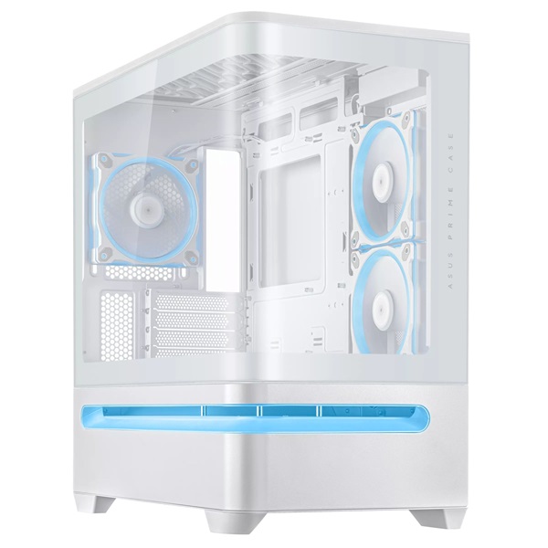 Asus PRIME AP202 fehér (táp nélküli) ablakos ARGB mATX ház