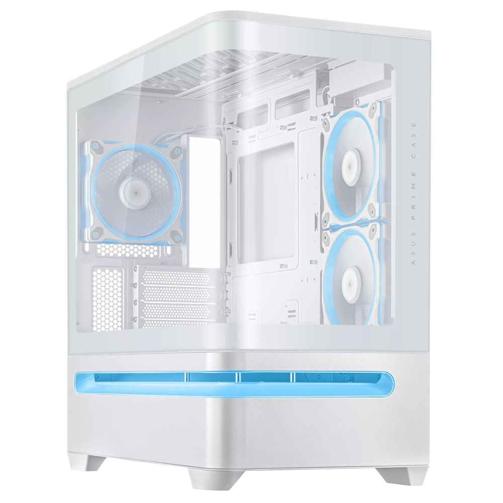 Asus PRIME AP202 fehér (táp nélküli) ablakos ARGB mATX ház