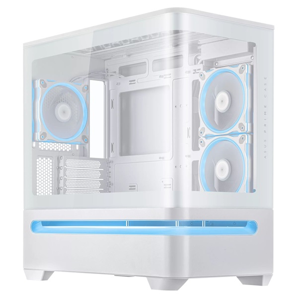 Asus PRIME AP202 fehér (táp nélküli) ablakos ARGB mATX ház