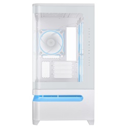 Asus PRIME AP202 fehér (táp nélküli) ablakos ARGB mATX ház