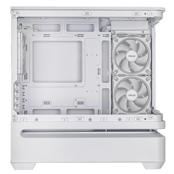 Asus PRIME AP202 fehér (táp nélküli) ablakos ARGB mATX ház