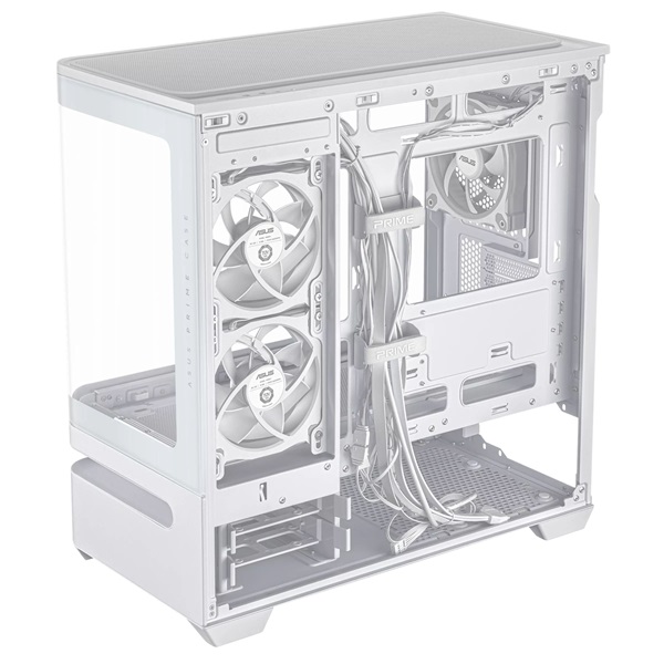 Asus PRIME AP202 fehér (táp nélküli) ablakos ARGB mATX ház
