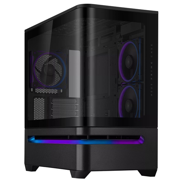 Asus PRIME AP202 fekete (táp nélküli) ablakos ARGB mATX ház