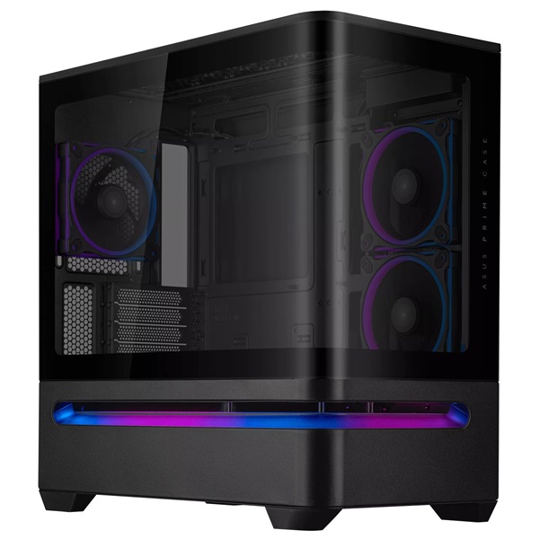 Asus PRIME AP202 fekete (táp nélküli) ablakos ARGB mATX ház