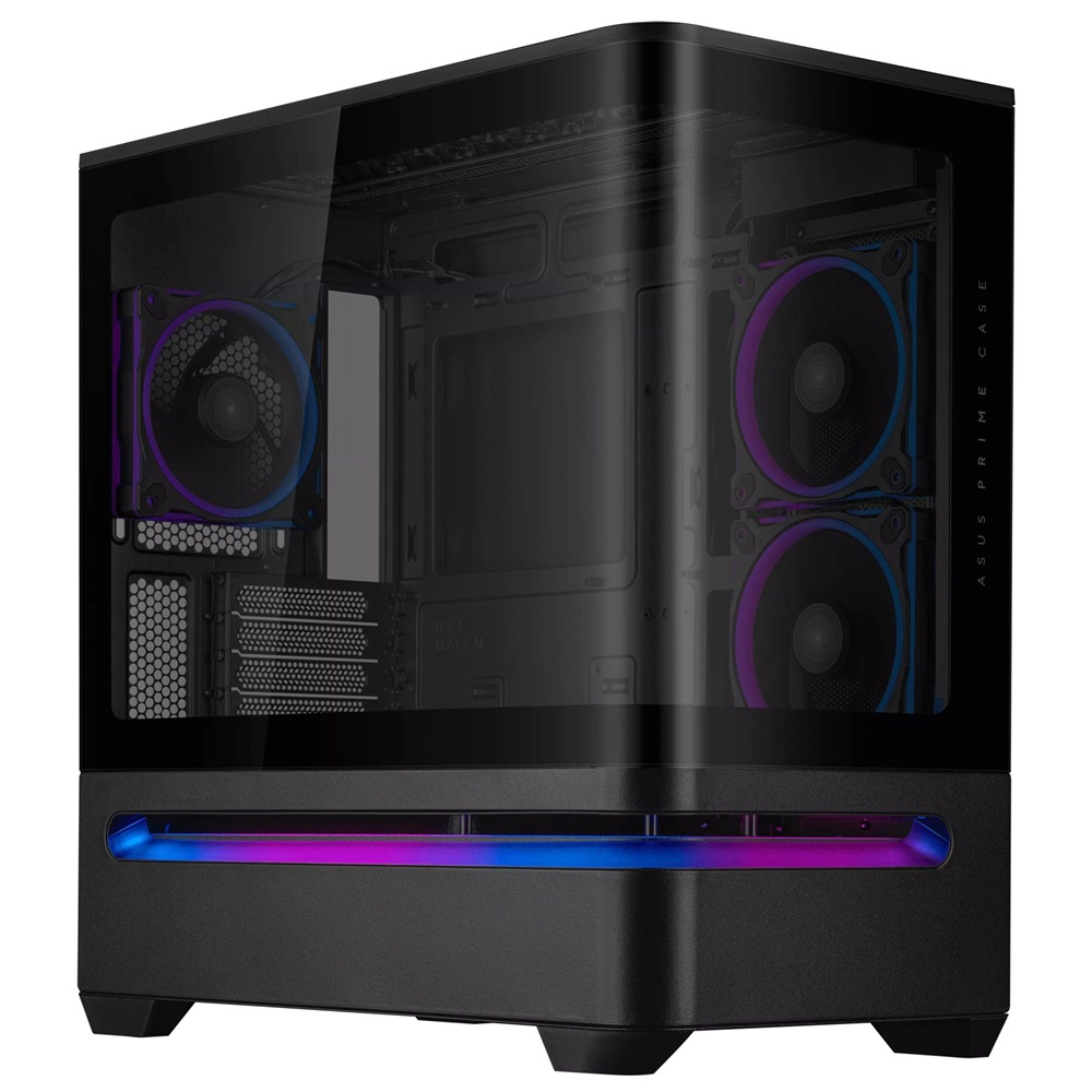 Asus PRIME AP202 fekete (táp nélküli) ablakos ARGB mATX ház