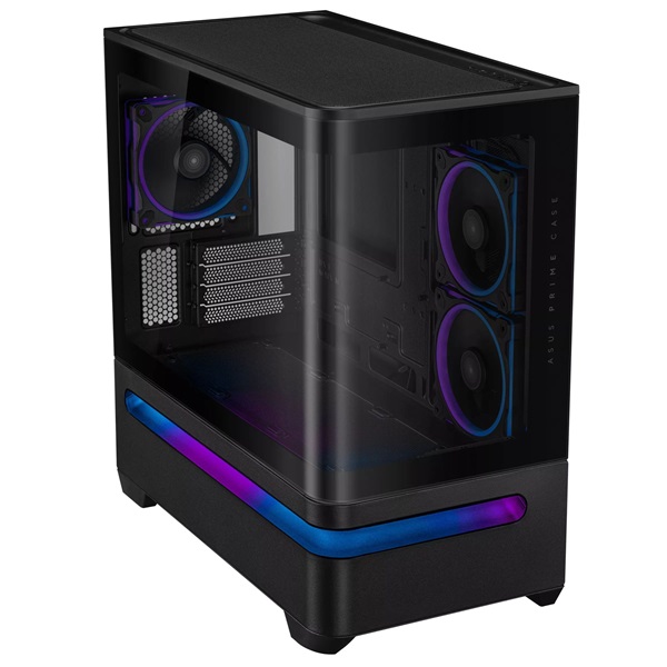 Asus PRIME AP202 fekete (táp nélküli) ablakos ARGB mATX ház