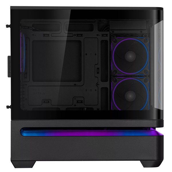 Asus PRIME AP202 fekete (táp nélküli) ablakos ARGB mATX ház