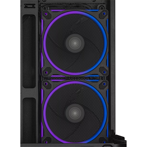 Asus PRIME AP202 fekete (táp nélküli) ablakos ARGB mATX ház