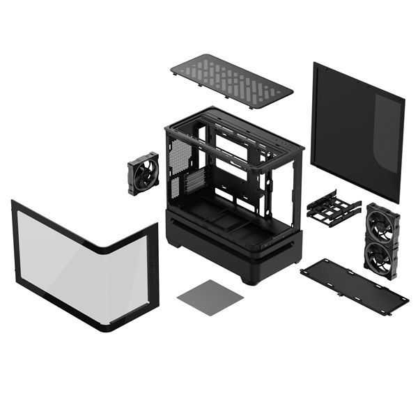 Asus PRIME AP202 fekete (táp nélküli) ablakos ARGB mATX ház