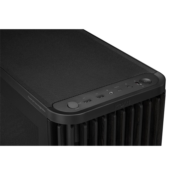 Asus ProArt PA401 WOOD MESH fekete (táp nélküli) mATX ház