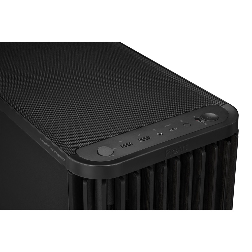 Asus ProArt PA401 WOOD METAL fekete (táp nélküli) mATX ház