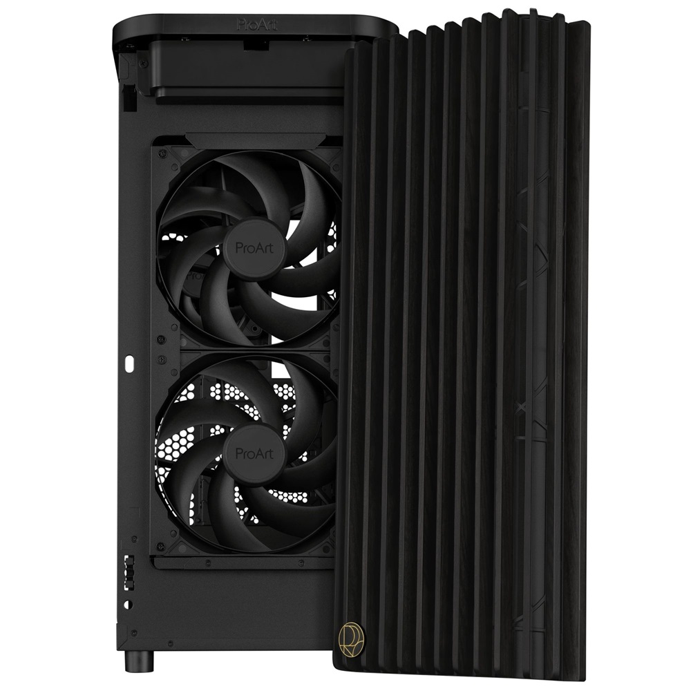 Asus ProArt PA401 WOOD METAL fekete (táp nélküli) mATX ház