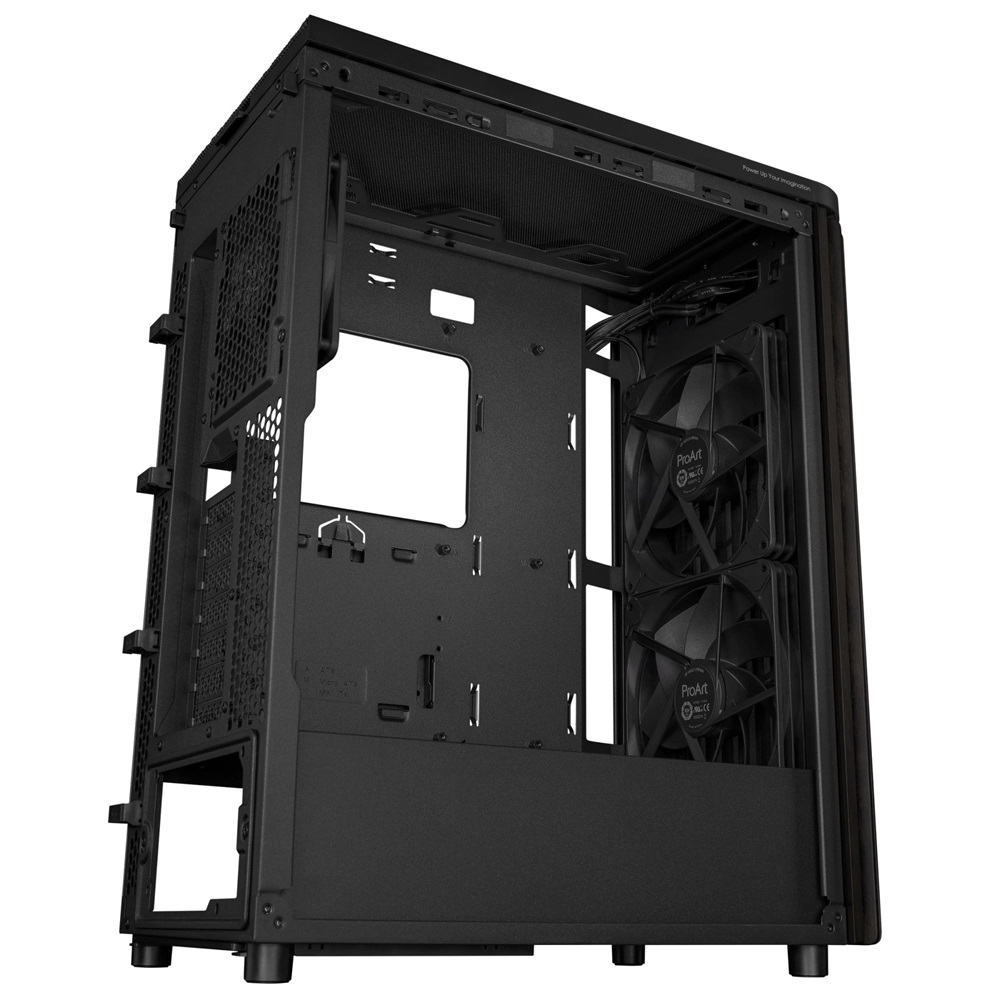 Asus ProArt PA401 WOOD METAL fekete (táp nélküli) mATX ház