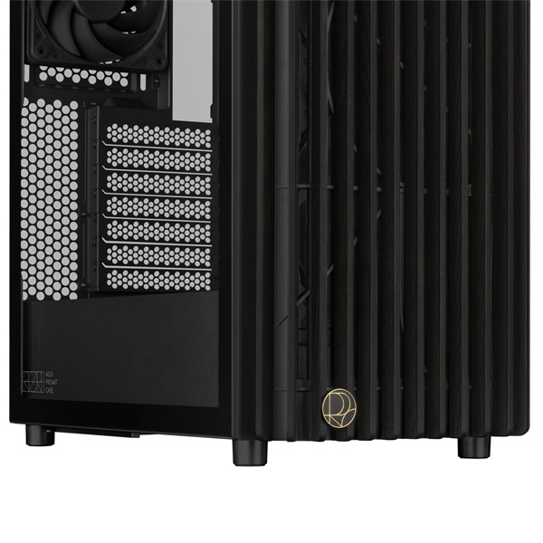 Asus ProArt PA401 WOOD TG fekete (táp nélküli) ablakos mATX ház
