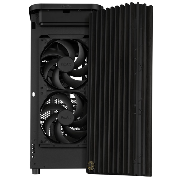 Asus ProArt PA401 WOOD TG fekete (táp nélküli) ablakos mATX ház